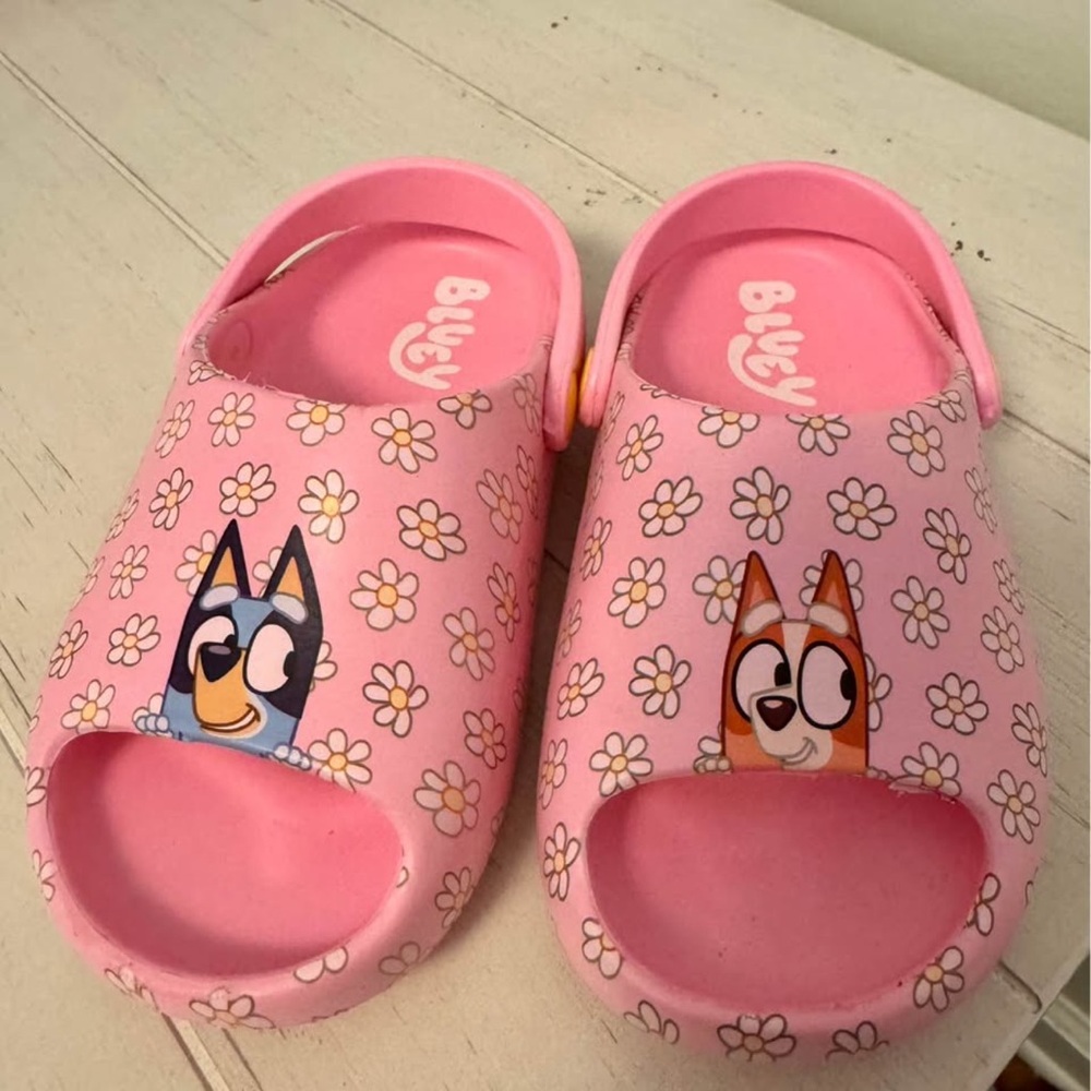 Toddler Bluey Pink Floral Clogs